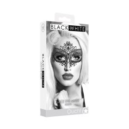 Shots Ouch Black & White Lace Eye Mask